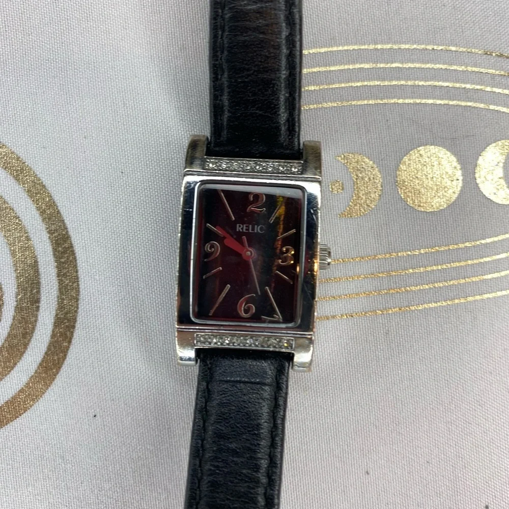 Relic Women's Black and Silver Watch